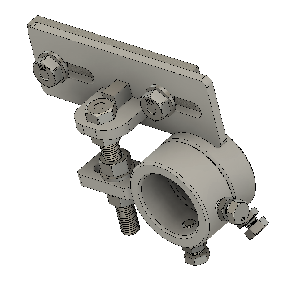Spannvorrichnung HF2 60mm mit Schraube, Komplekt, Links